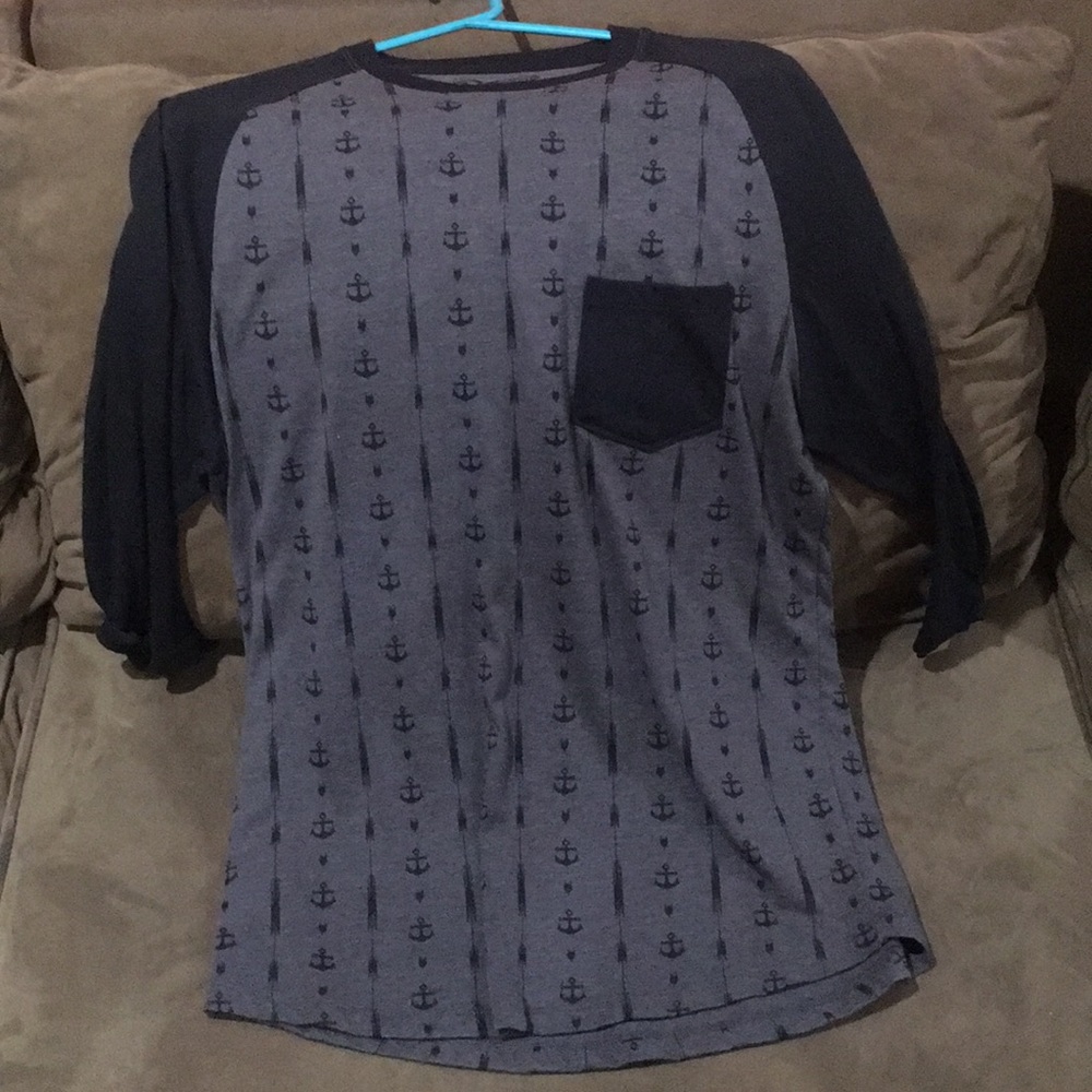 3/4 Black and Grey w Anchors